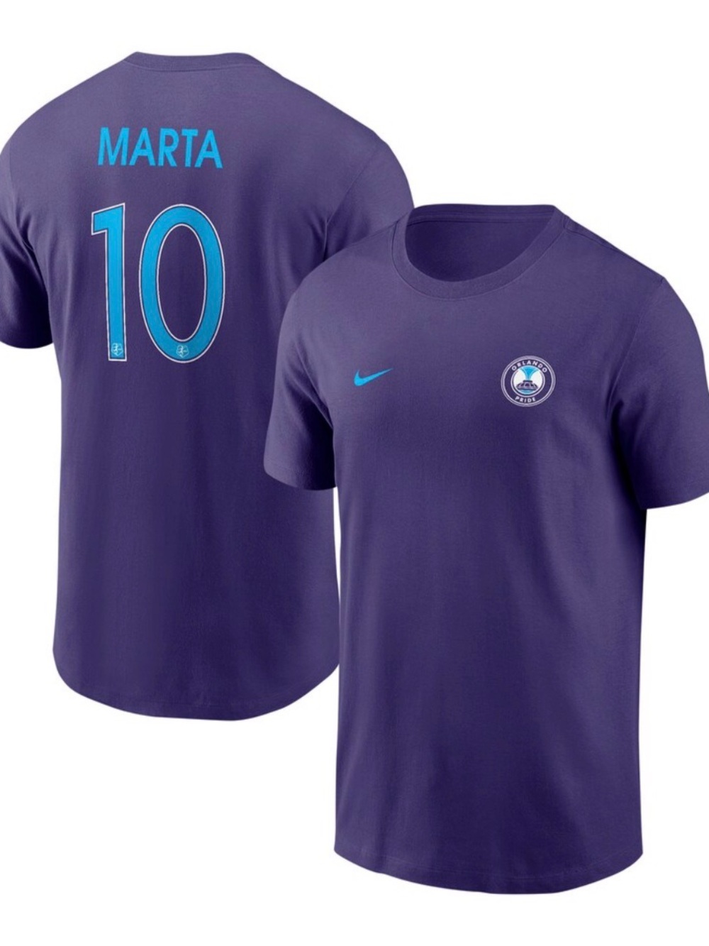 Nike Purple Marta #10 Tee with Aqua Accents